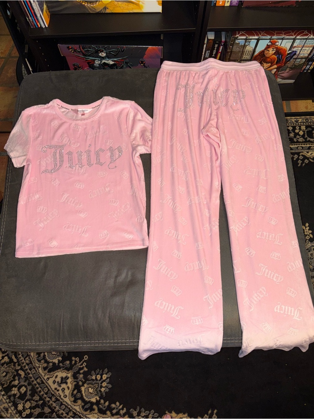 Juicy Couture Pink Pajama Set - Short Sleeve Top & Pants
